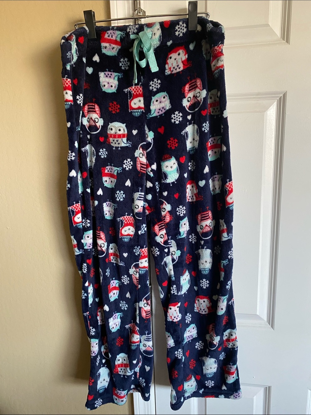 Women’s Cozy Navy Owl Print Pajama Pants - Soft Fleece